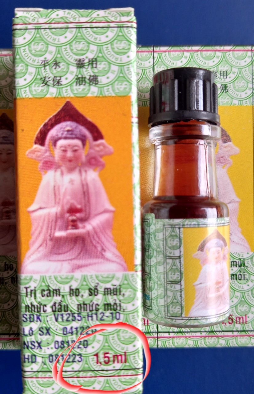 dầu phật linh Dầu Phật Linh Trường Sơn, điều trị cảm, ho, nhức đầu, trúng