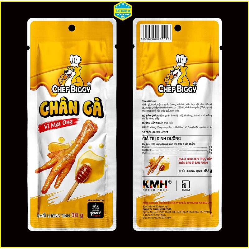 CHÂN GÀ ĂN LIỀN CHEF BIGGY CỦA VIỆT NAM CHÍNH HÃNG VODKA AN TOÀN SẠCH SẼ CHẤT LƯỢNG ( GÓI 30G)