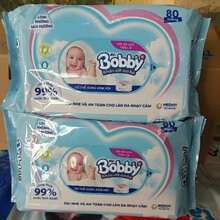 Khăn ướt Bobby không mùi 80 miếng