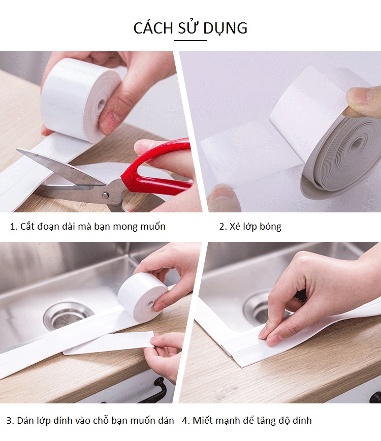 Băng keo chống thấm KINBATA Nhật Bản-Băng Keo Dán Chống Thấm Nước Trong Bếp, Nhà Vệ Sinh 8
