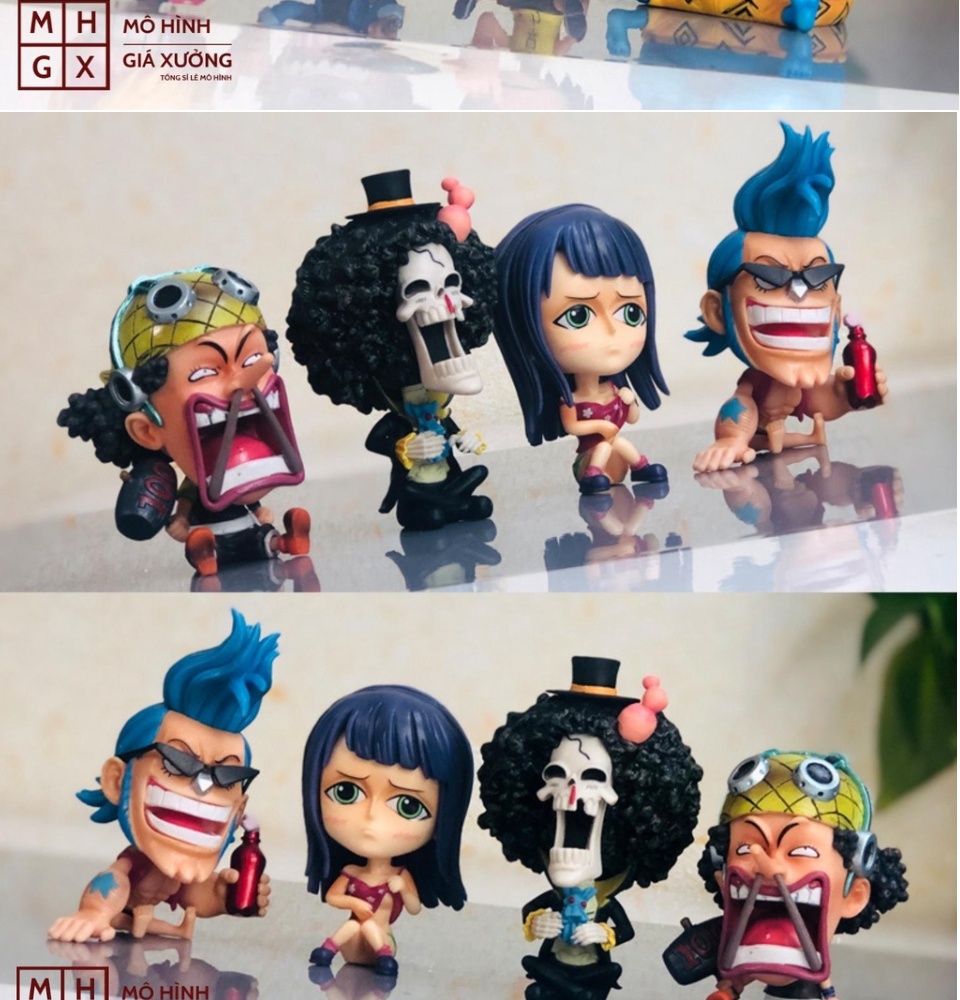 Được ra mắt vào năm 2024, bộ sưu tập One Piece chibi figures đã trở thành một trong những món đồ chơi được yêu thích nhất tại Việt Nam. Những hình ảnh nhỏ xinh, dễ thương của các nhân vật trong One Piece sẽ khiến bạn liên tục cảm thấy thích thú khi sở hữu chúng. Với chất liệu nhựa cao cấp và độ chi tiết hoàn hảo, bạn sẽ có cảm giác như các nhân vật trong One Piece đang sống thực sự bên cạnh bạn.
