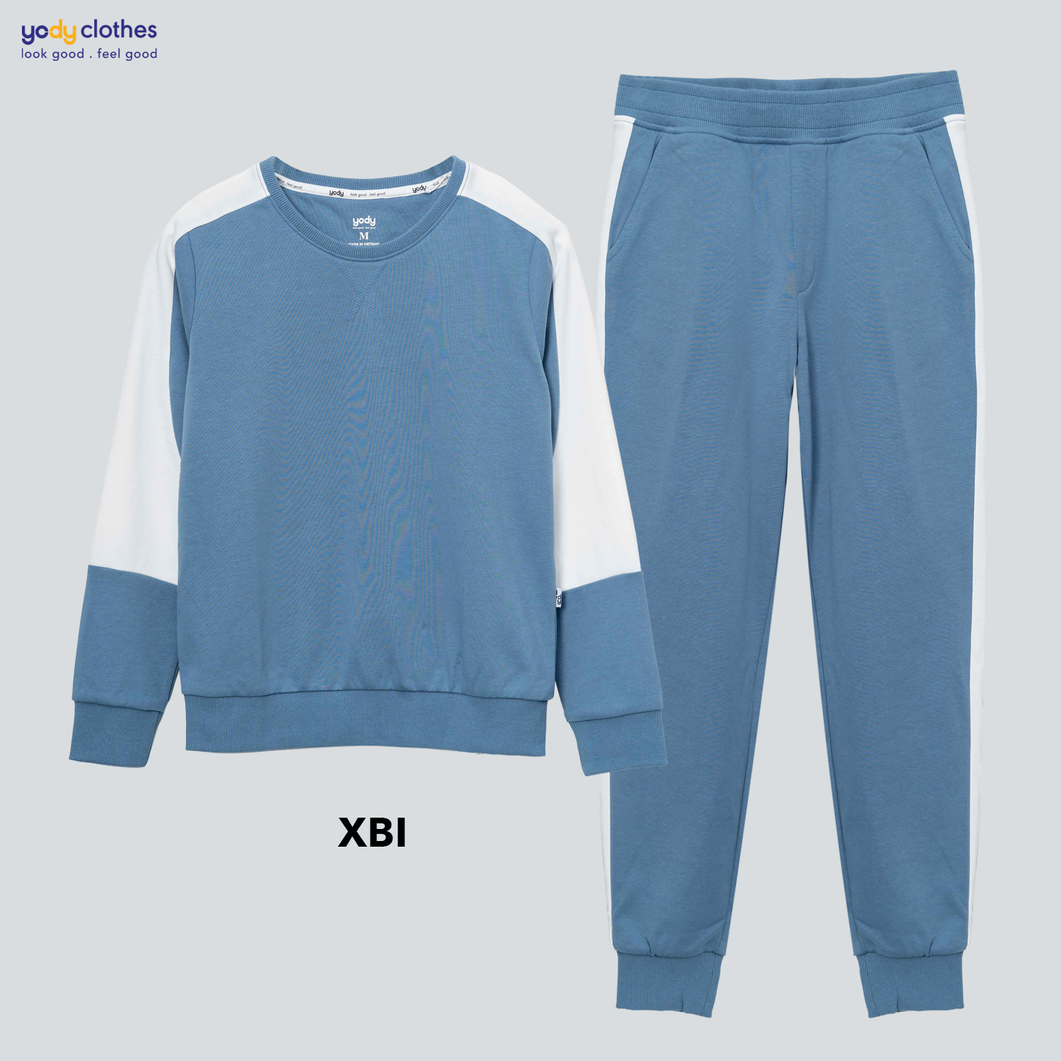 Đồ bộ nỉ nữ Thu Đông YODY mặc nhà đơn giản thanh lịch giữ ấm tốt BTN4034