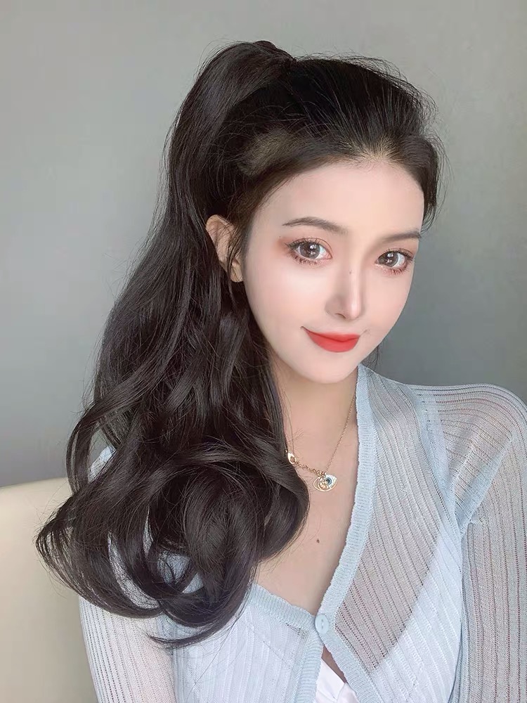 Tóc Giả Ngoạm Xoăn Dài, Đuôi Tóc Giả Cao Cấp Phong Cách Tiểu Thư Cho Nữ