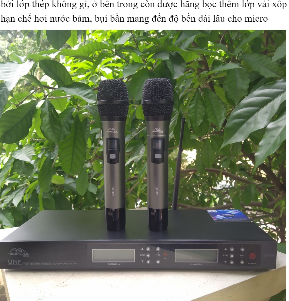Micro Không Dây Himedla UHX5- Dùng Cho : Karaoke kinh doanh Hội trường lớn Phòng
