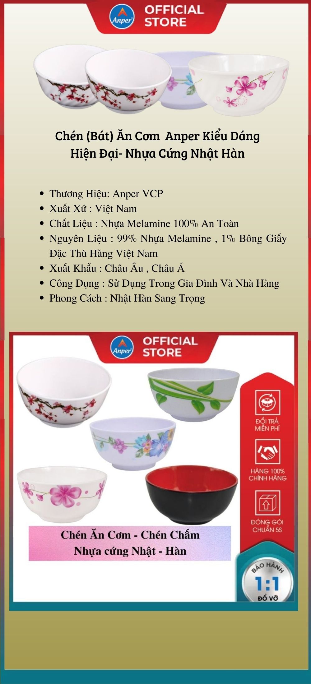 bát ăn cơm  nhựa Melamine cao cấp 11cm  chén ăn cơm Nhật Hàn  đẹp gia đình và nhà hàng shushi bộ chén bát đĩa tô tô nhựa ăn cơm