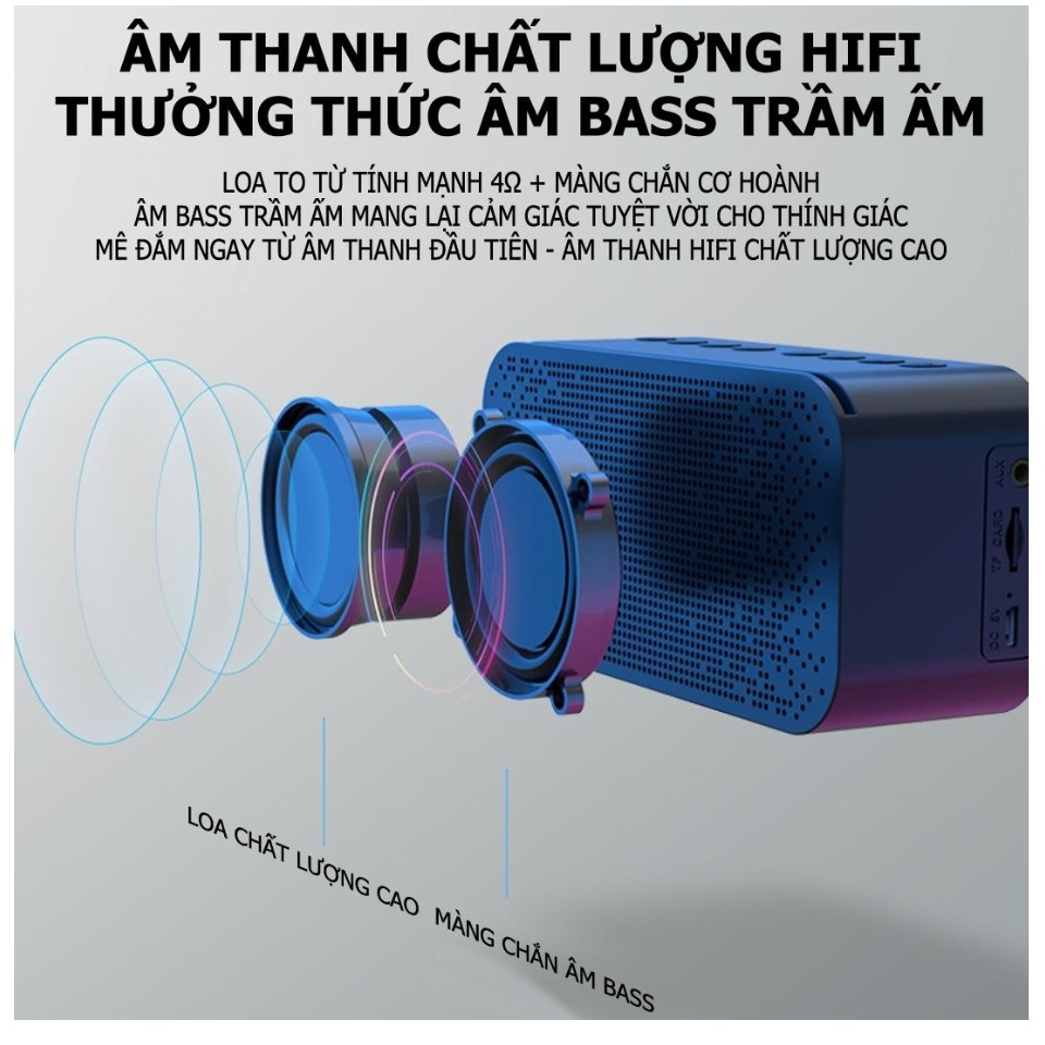 Loa Bluetooth màn hình gương mini AMOI kết nối điện thoại máy vi tính dùng