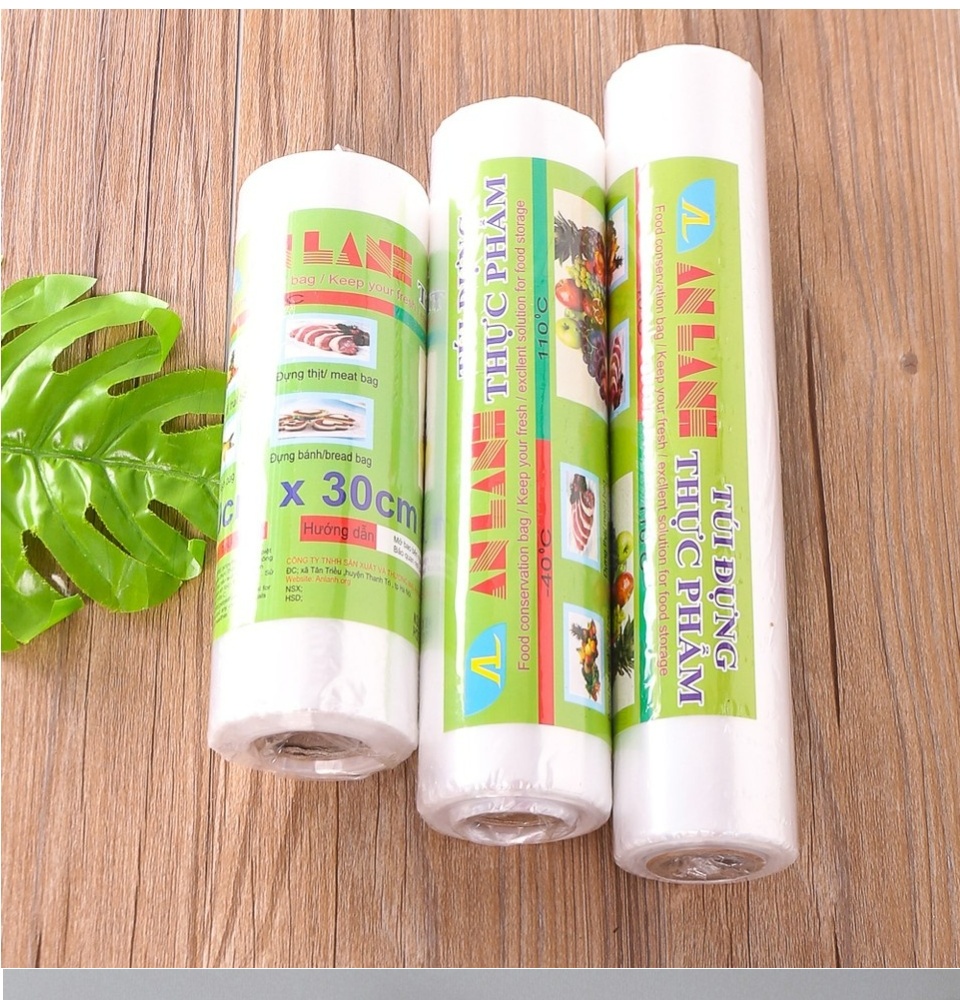 Combo 3 cuộn TÚI ĐỰNG THỰC PHẨM tự phân hủy sinh học 0,8kg