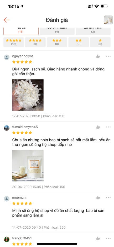 Dừa Sấy Khô Nguyên Chất Không Đường, Ăn Kiêng DAS/KETO/LOWCARB 150g