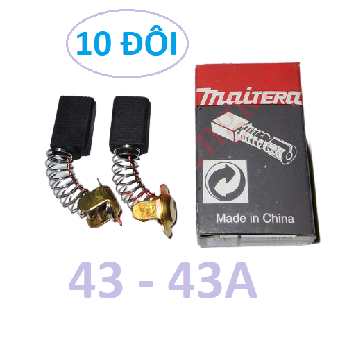 10 đôi chổi than 43a dùng cho máy mài - chổi than mkt43a