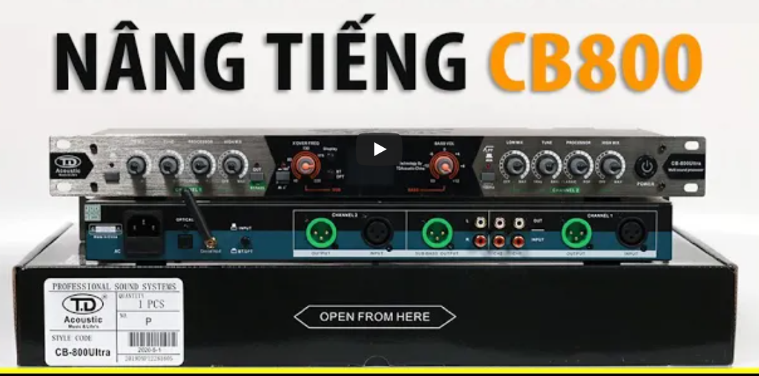Máy Nâng Tiếng Hát Td Acoustic Cb-800 Ultra Cao Cấp,Thiết Bị Nâng Tiếng Thiết Kế Kim Loại Cao Cấp,Đèn Led Nổi Bật Cho Âm Thanh Dàn Karaoke Chất Lượng,Nâng Giọng Hát Trong Sáng Có Thể Kết Hợp Cả Vang Cơ,Vang Số (Mixer Karaoke)