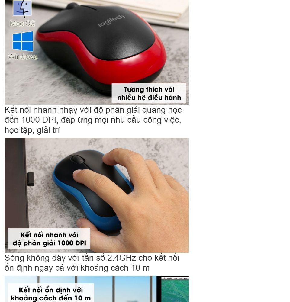 (BH 12T) (BT 12T) Chuột Không Dây Logitech M185