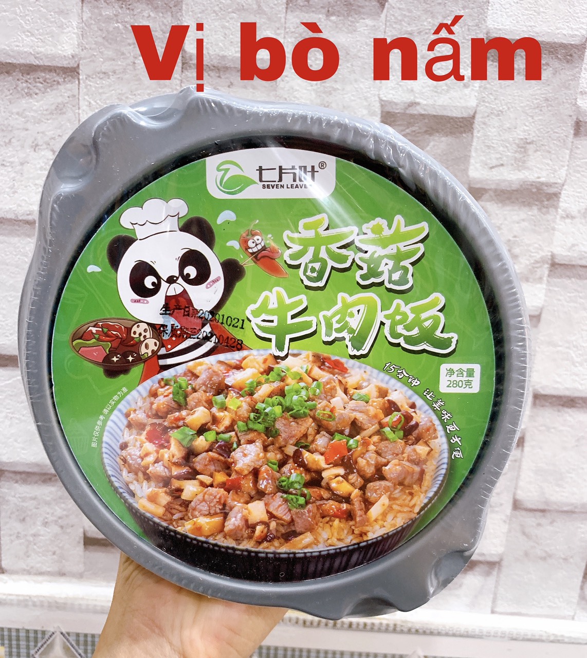 CƠM TỰ SÔI Cơm ăn liền ĐỦ VỊ - Cơm tự sôi Panda