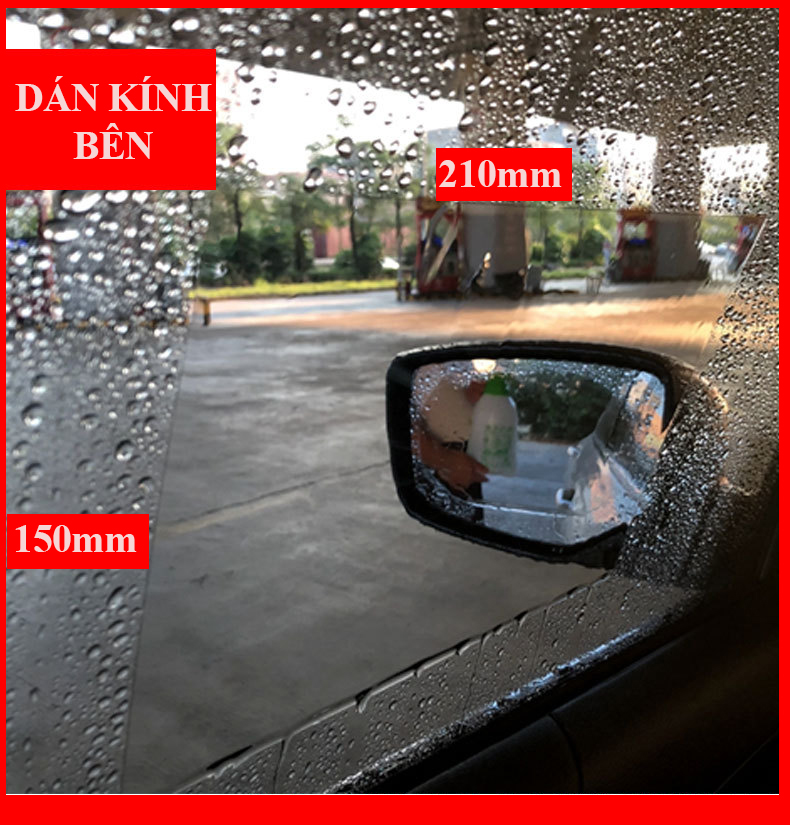 2 Miếng dán chống đọng nước kính bên, dán full gương chiếu hậu ôtô - DG07