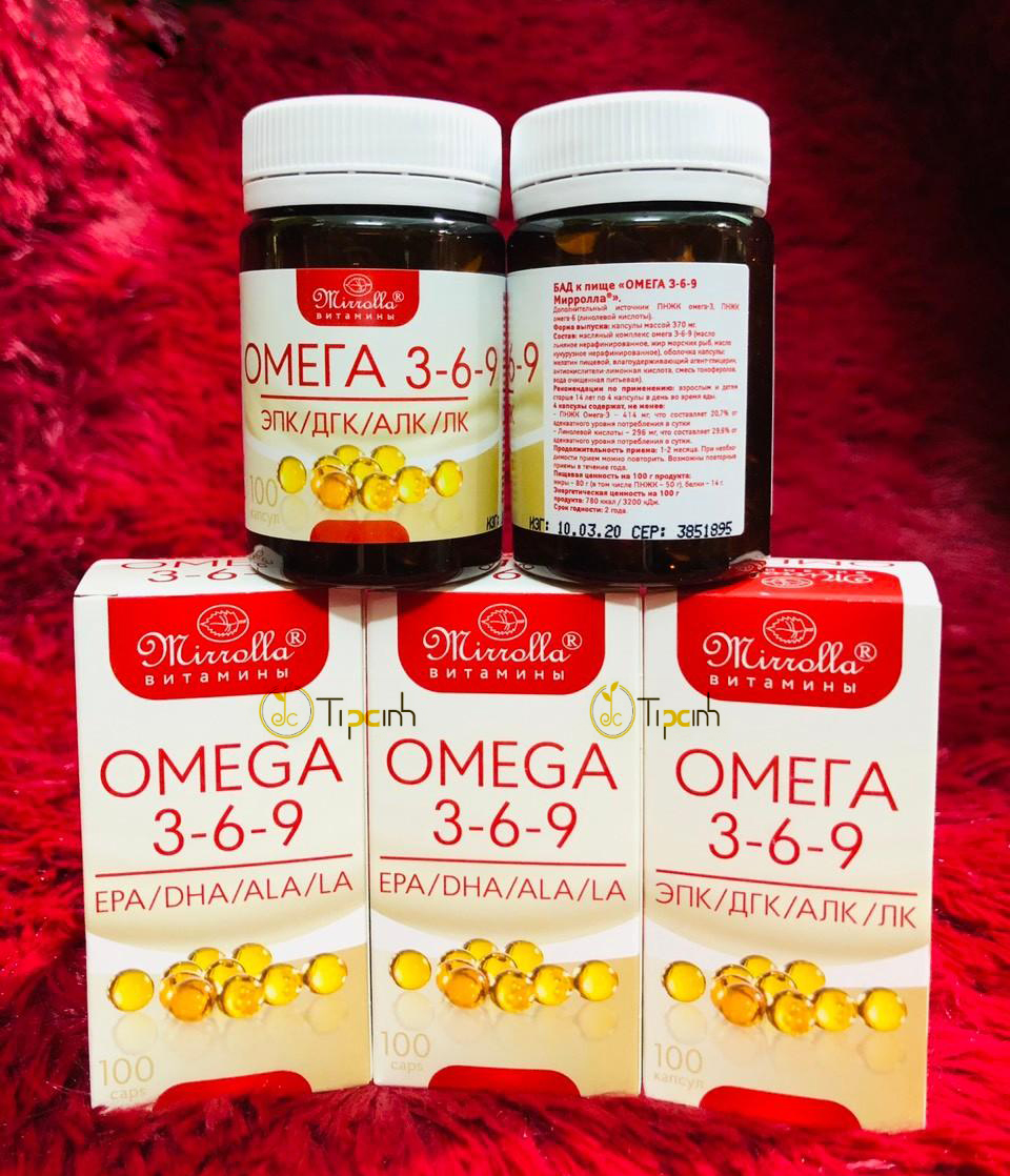 Viên Uống Bổ Mắt Omega 369 Nga -100 Viên
