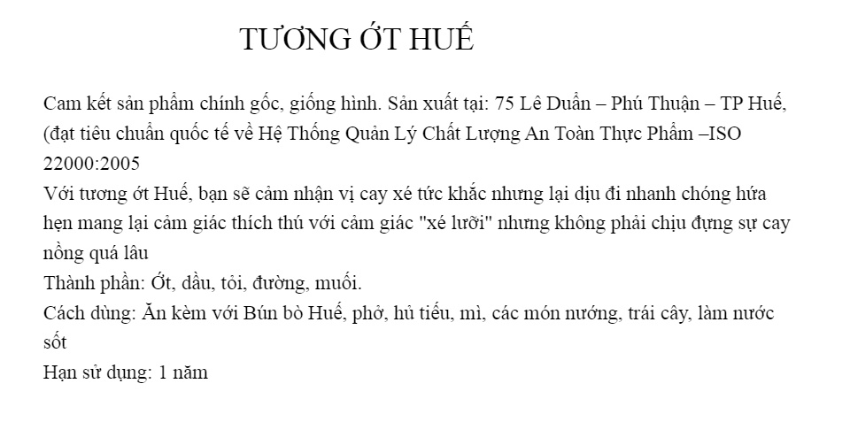 Hũ tương ớt siêu cay YesHue 125g