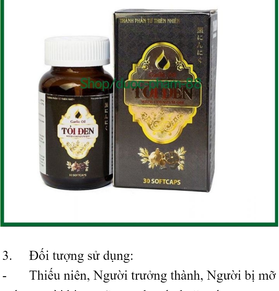 Tăng cường sức đề kháng Tỏi Đen With Coenzym Q10 bổ tim hạ huyết áp hộp 30 viên 3