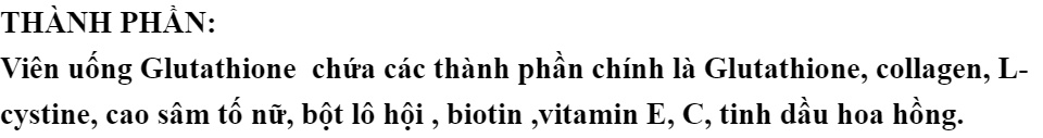 Viên uống trắng da làm mờ nám GLUTATHIONE 2000mg