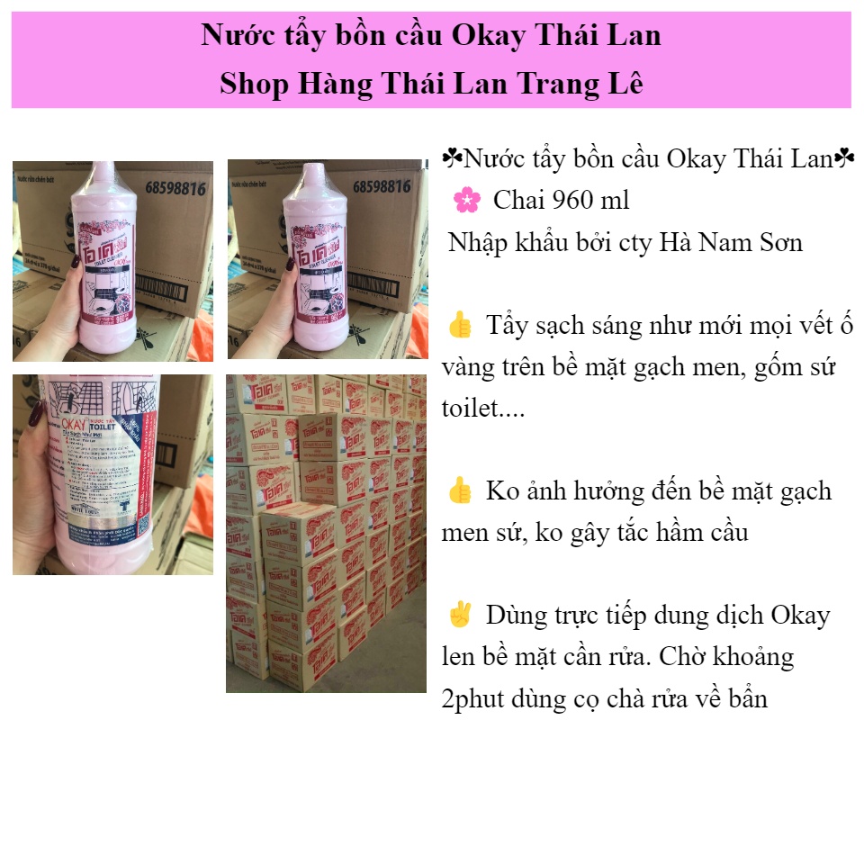 Nước tẩy bồn cầu Okay Thái Lan