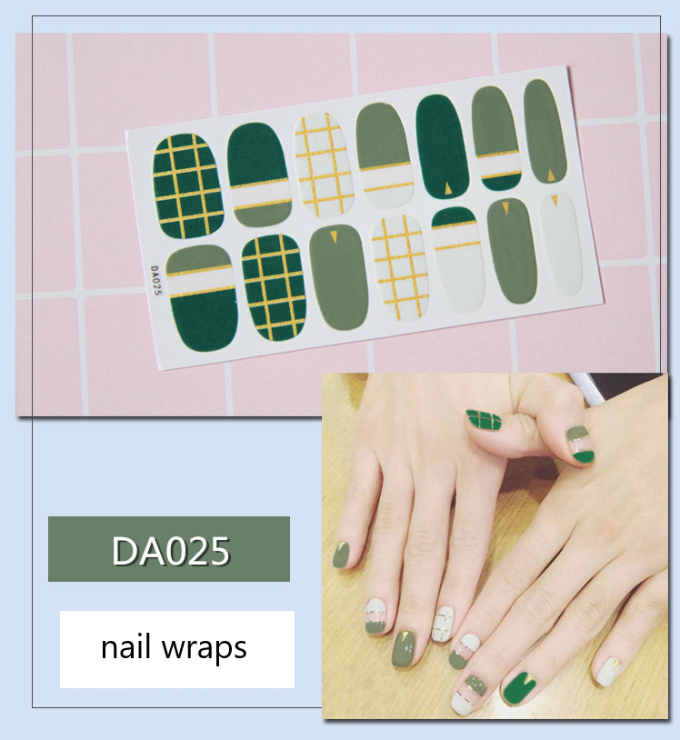 Sticker dán móng tay móng chân Nail Wraps Phong cách Hàn Quốc