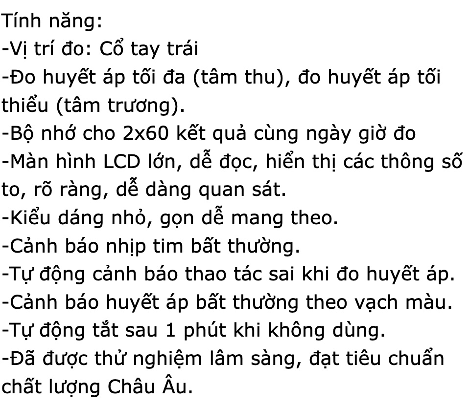 Máy đo huyết áp cổ tay điện tử cảm ứng Beurer BC50 Chính hãng - Nhập khẩu Đức, độ chính xác cao,công nghệ Châu âu, cảnh báo nhịp tim, thiết kế gọn nhẹ, sử dụng pin, bảo hành 36 tháng 61 Máy đo huyết áp cổ tay điện tử cảm ứng Beurer BC50 Chính hãng - Nhập khẩu Đức, độ chính xác cao,công nghệ Châu âu, cảnh báo nhịp tim, thiết kế gọn nhẹ, sử dụng pin, bảo hành 36 tháng