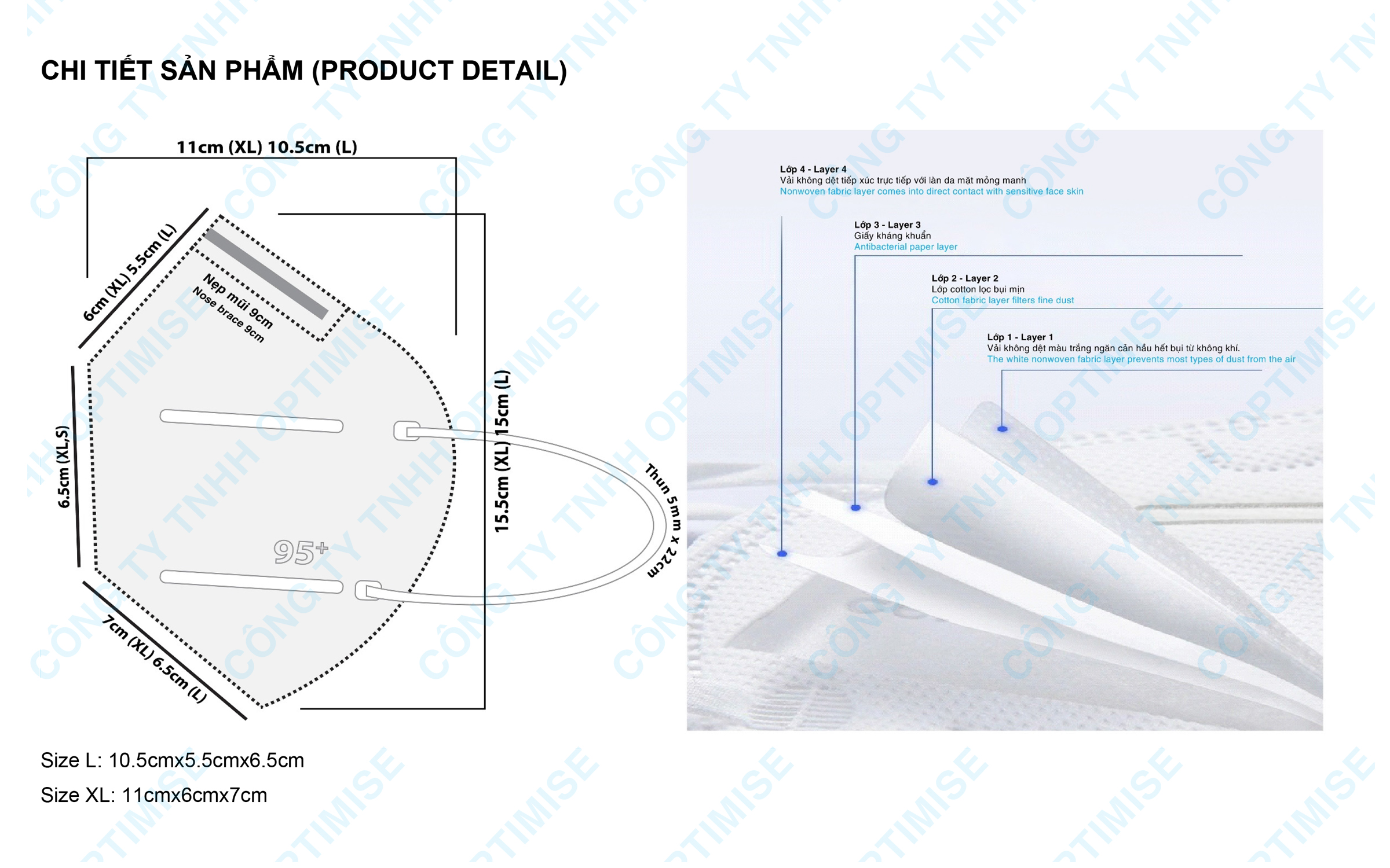 Combo 3 Khẩu Trang N95+ Model 9511 Kháng Khuẩn Siêu Nhỏ Từ 0.3 Micron Trở Xuống ( Đảm Bảo An Toàn Cho Từng Khẩu Trang không có Mút )