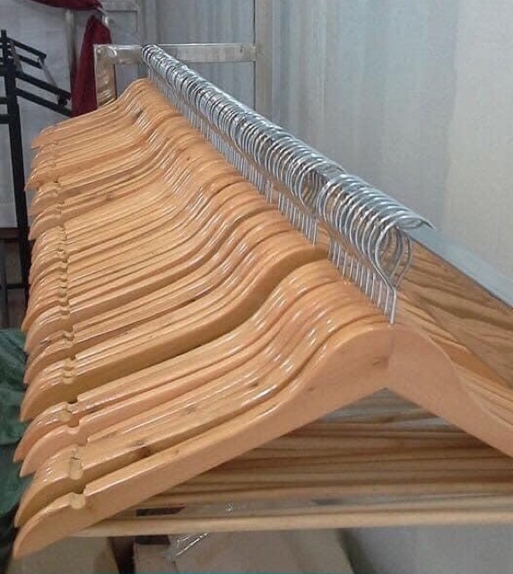Bộ Móc treo quần áo gỗ - Bộ móc treo quần áo bằng gỗ cao cấp- Móc loại 1 không ẩm mốc- LỖI 1 ĐỔI 1