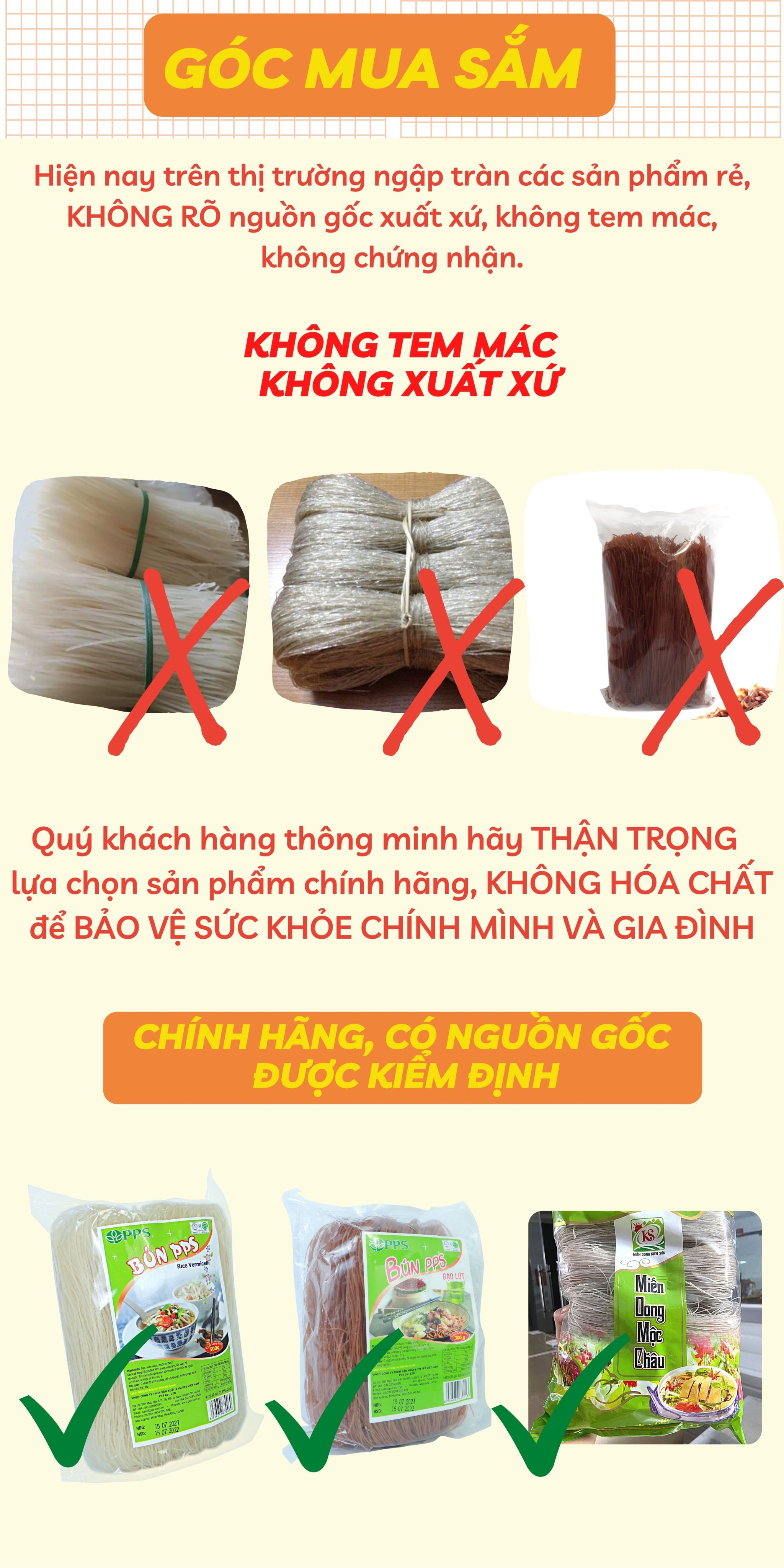 Combo bún phở PPS siêu ngon, siêu tiết kiệm (Bún PPS 500g, Phở PPS 500g, Bún gạo lứt PPS 300g)[Noodi]tiện lợi một click là mua trọn combo bún healthy cho gia đình mình