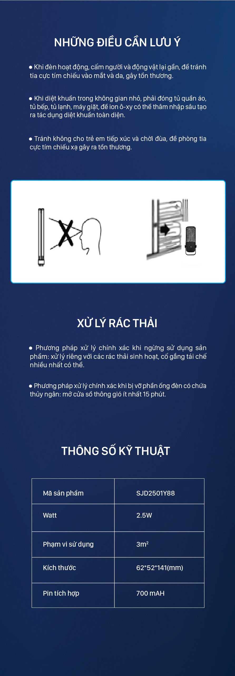 Đèn uv diệt khuẩn PANASONIC chống vi khuẩn gây bệnh 2.5w SJD2501Y88