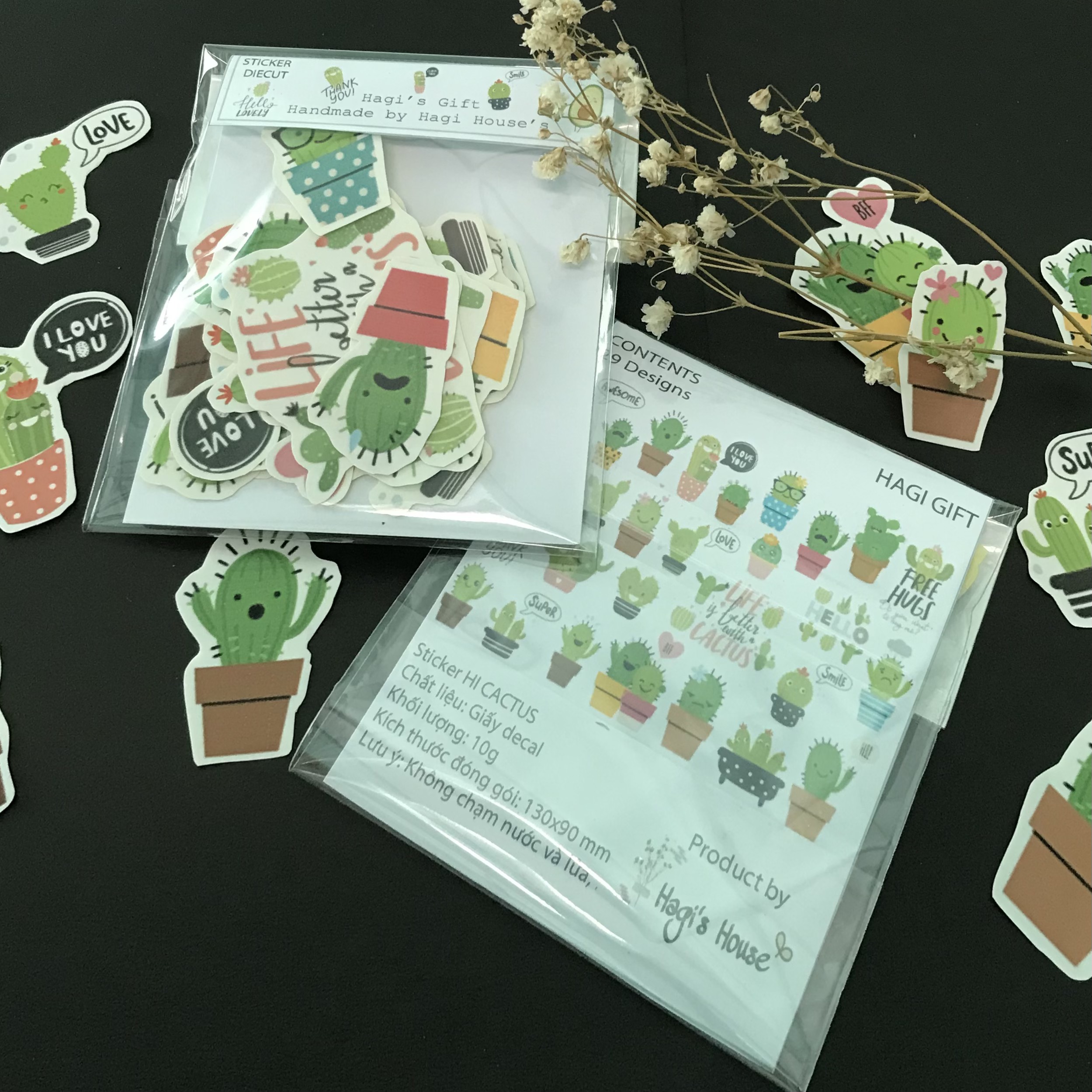 Sticker dán sổ tay, trang trí sổ dán ảnh, scrapbook, nhãn dán sinh nhật, giáng sinh