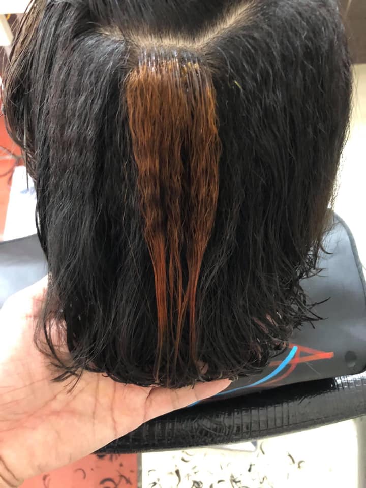 Bóc màu nhuộm oxy hóa , bóc đỏ , bóc đen ,tím , xanh không dùng oxi