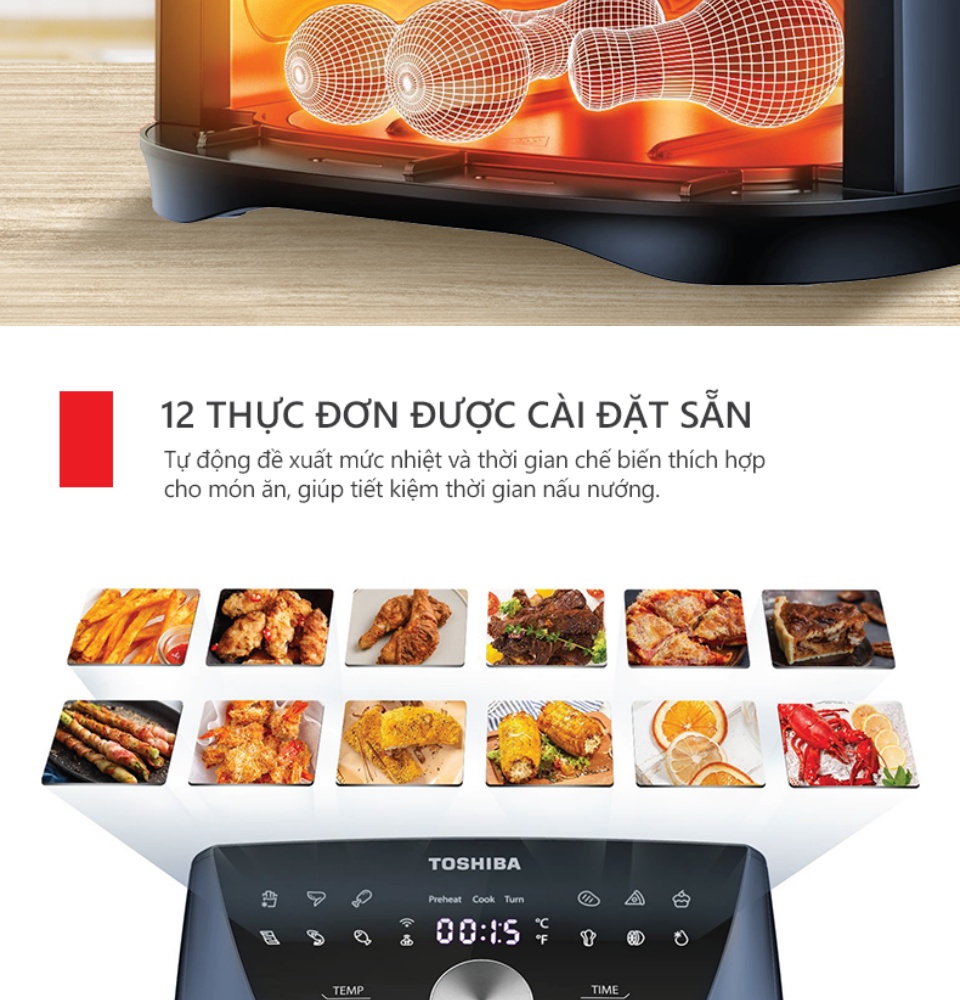 Khám Phá Nồi Chiên Không Dầu Toshiba AF-74CS2SRVN(B) 7.4 Lít - Giải Pháp Hoàn Hảo Cho Mọi Gia Đình
