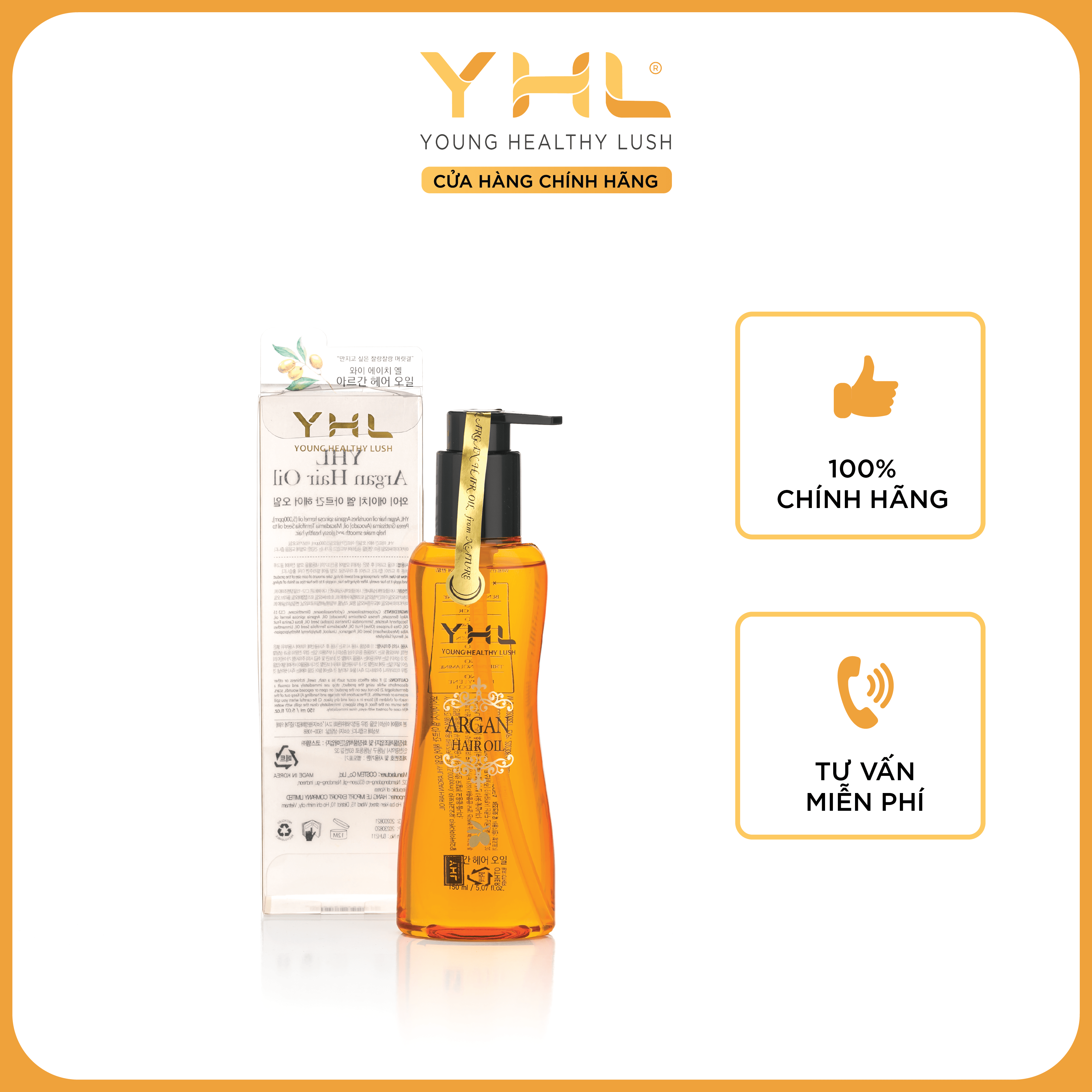 Tinh Dầu Dưỡng Tóc YHL ARGAN OIL Mái Tóc Suôn Mượt Tự Nhiên 120ml