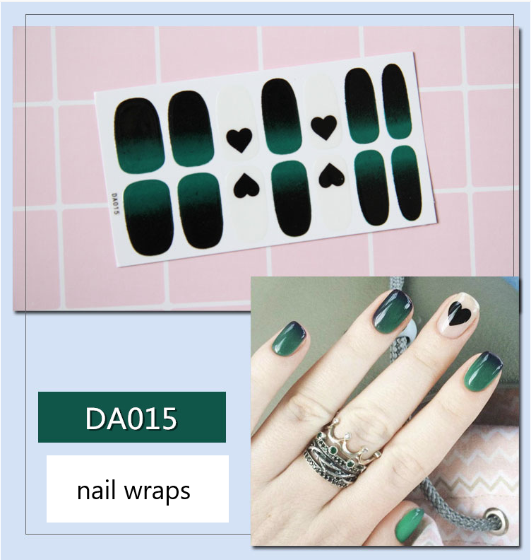 Sticker dán móng tay móng chân Nail Wraps Phong cách Hàn Quốc