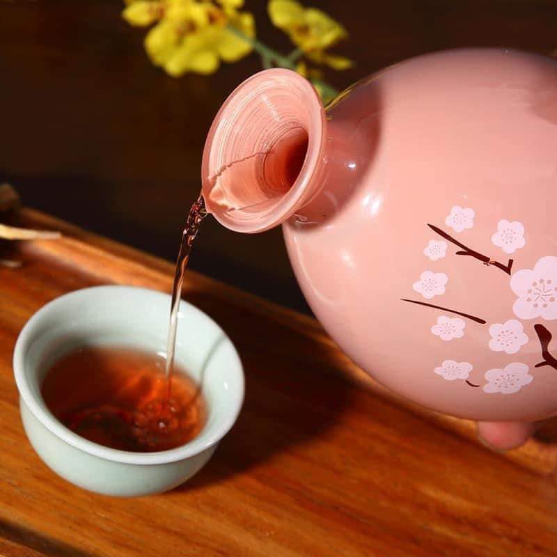 Bình đựng rưou nữ nhi hồng, hoa văn cổ trang, dung tích 500ml