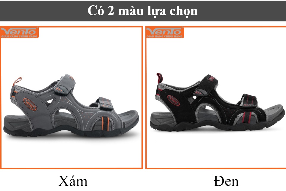 Giày sandal nam hiệu Vento NV3610G Xám