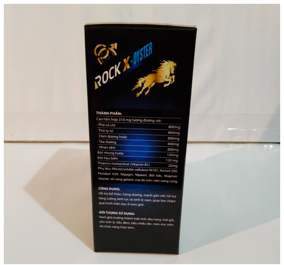 Viên uống Tăng cường sinh lý Nam Rock X Oyster Hỗ Trợ Bổ Thận, Tráng Dương ,Mạnh Gân Cốt ,Tăng cường sinh lực,sinh lý nam giúp làm chậm quá trình mãn dục ở nam Thành Phần Hàu biển ,Nhân Sâm Nhung Hươu,Dâm dương Hoắc 6