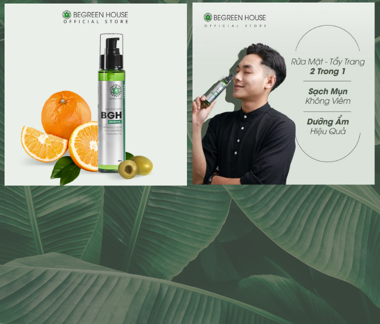 Sữa rửa mặt Begreen House Premium 100ml dưỡng ẩm, loại bỏ mụn đàu đen, làm sạch bã nhờn