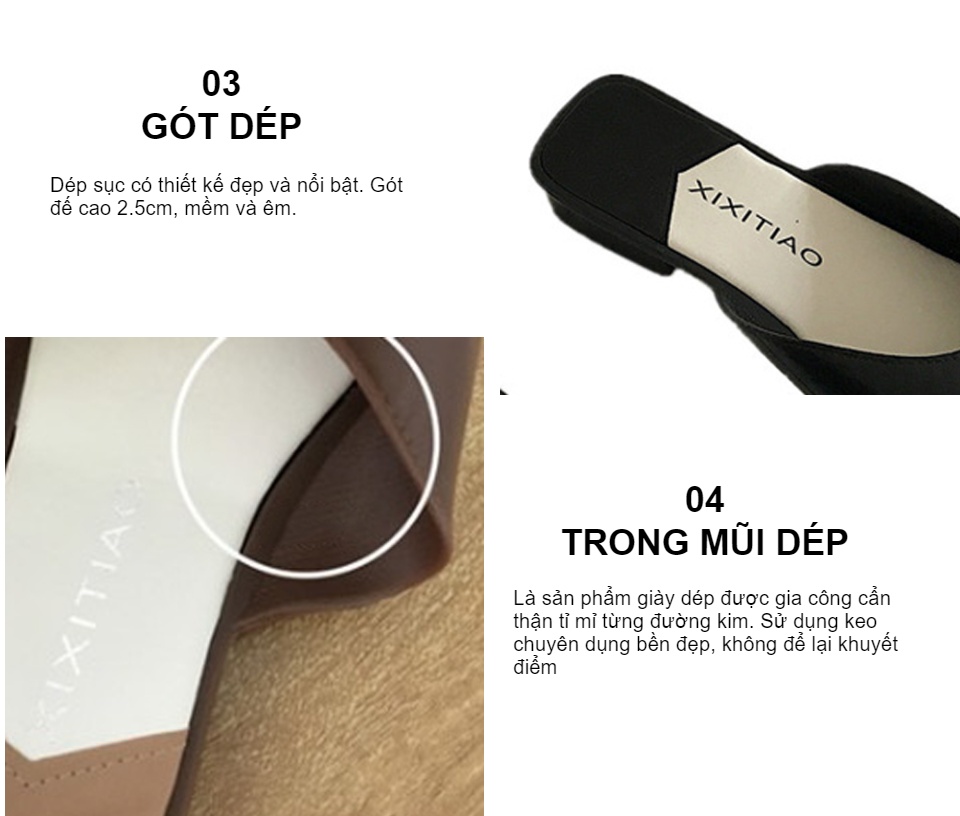dép sục - dep nu - siêu sang chảnh -mix đồ cực bánh bèo - SẴN 3 MÀU HÀNG LOẠI MOT - DOZIMAX 4