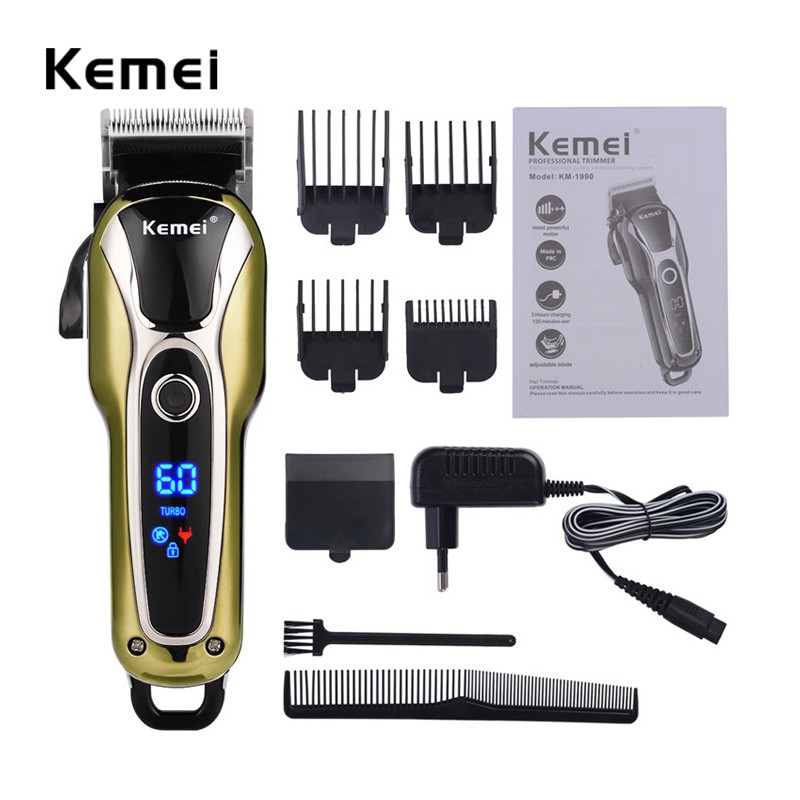 Tông Đơ Cắt Tóc Kemei KM 1990 Cao Cấp,Tông đơ cắt tóc chuyên nghiệp, trẻ em, người lớn, gia đình loại tốt giá rẻ hơn tông đơ suker ,BH 1 đổi 1