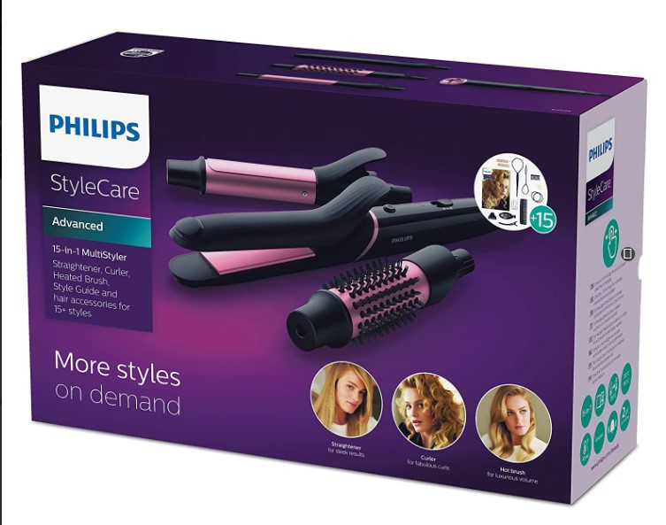 Máy Làm Tóc Đa Năng Philips BHH822/00, Bộ Dụng Cụ Uốn, Ép, Sấy, Máy Làm Phồng, Làm Xoăn Tóc Nhập Đức, Bảo Hành 12 Tháng