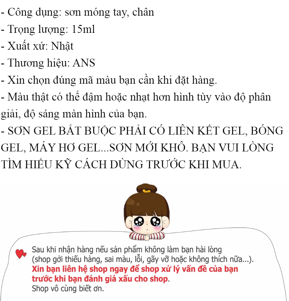 Sơn gel ANS cao cấp Nhật 9A