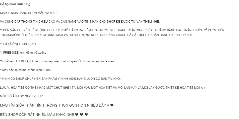 Đồ bộ thun lạnh lửng Bộ đồ thun lạnh mặc nhà giá rẻ freesize dưới 60kg