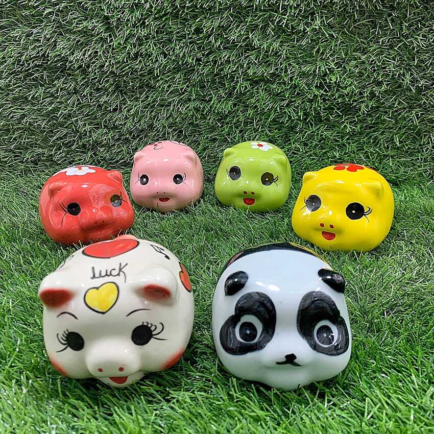 Heo Đất Mini tiết kiệm tiền gốm men sứ Bát Tràng cao cấp (1 con) – Ống Heo Mini chưng bàn làm việc, bàn học – Lợn Đất Mini phong thủy thu hút tài lộc