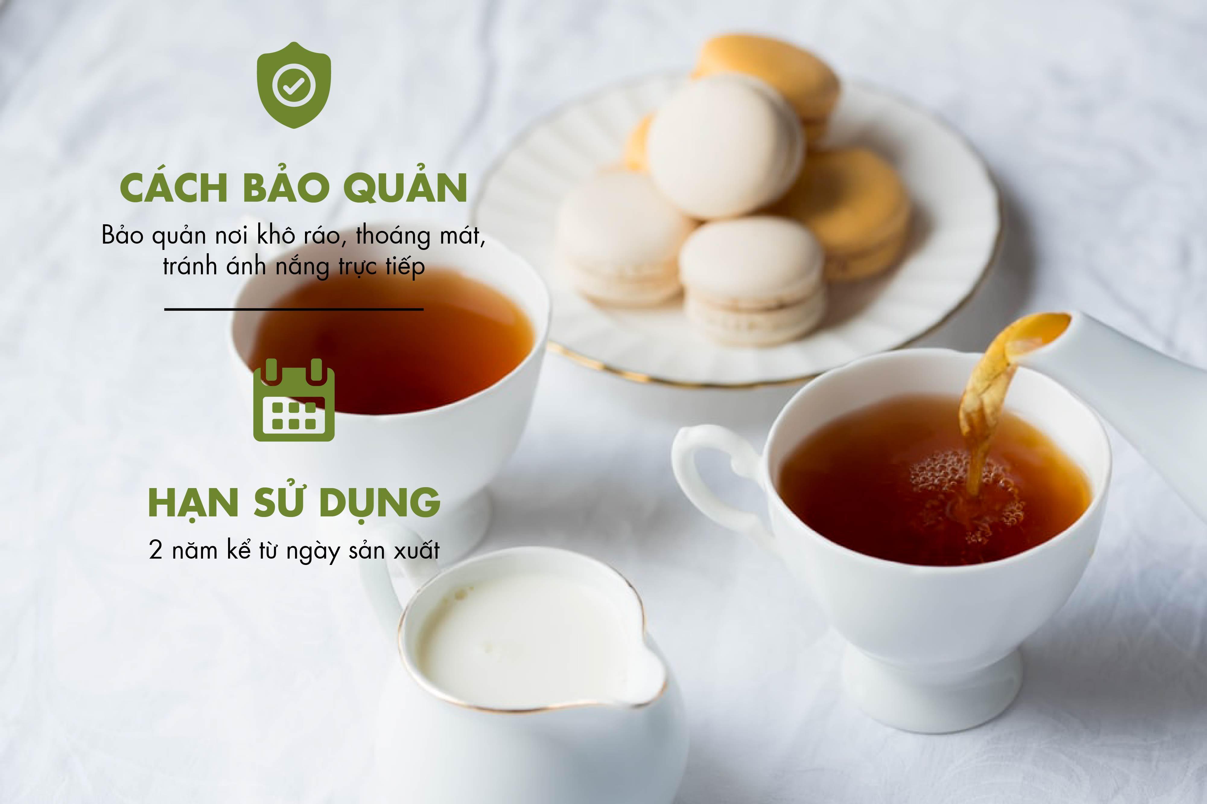 Trà đen viên chuyên dùng pha chế trà sữa truyền thống, trà trái cây, đậm trà, sắc nước nâu đỏ bắt mắt - 100G Dotea B471