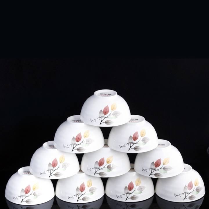 Bộ 10 chén sứ opal cao cấp - bộ 10 chén sứ hoa văn cao cấp