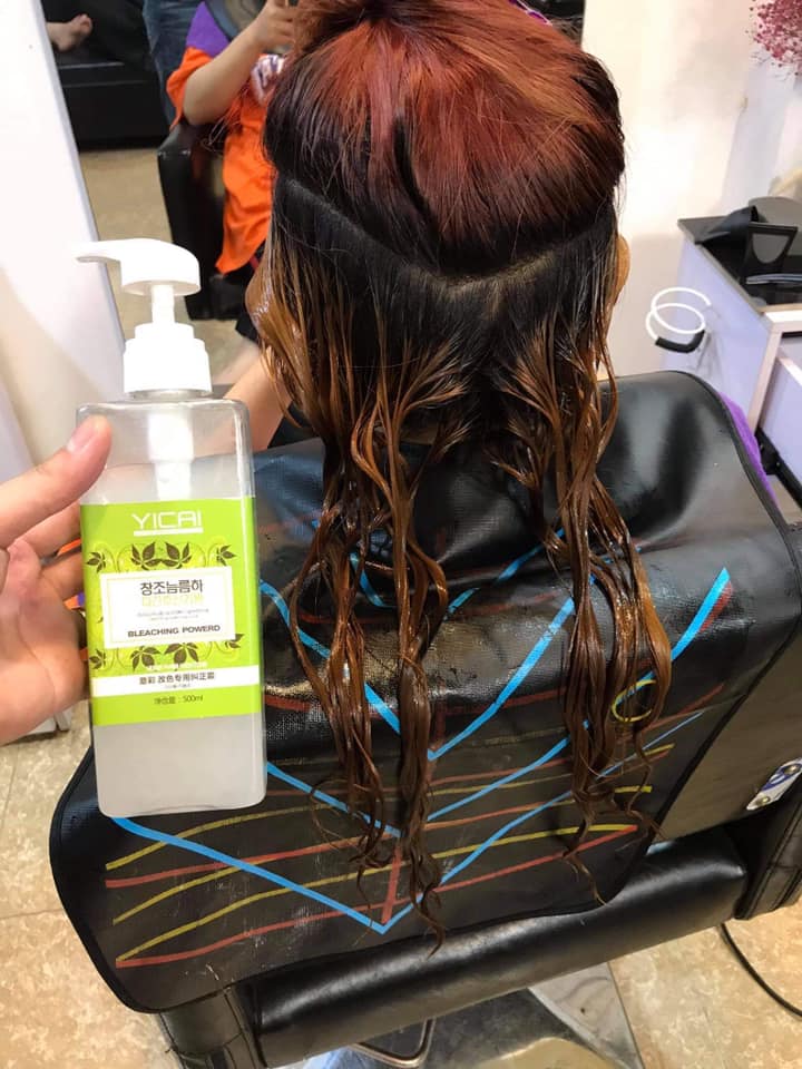 Bóc màu nhuộm oxy hóa , bóc đỏ , bóc đen ,tím , xanh không dùng oxi