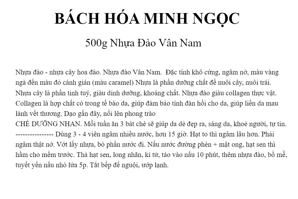 [HCM]Gói 500g lệ đào Vân Nam