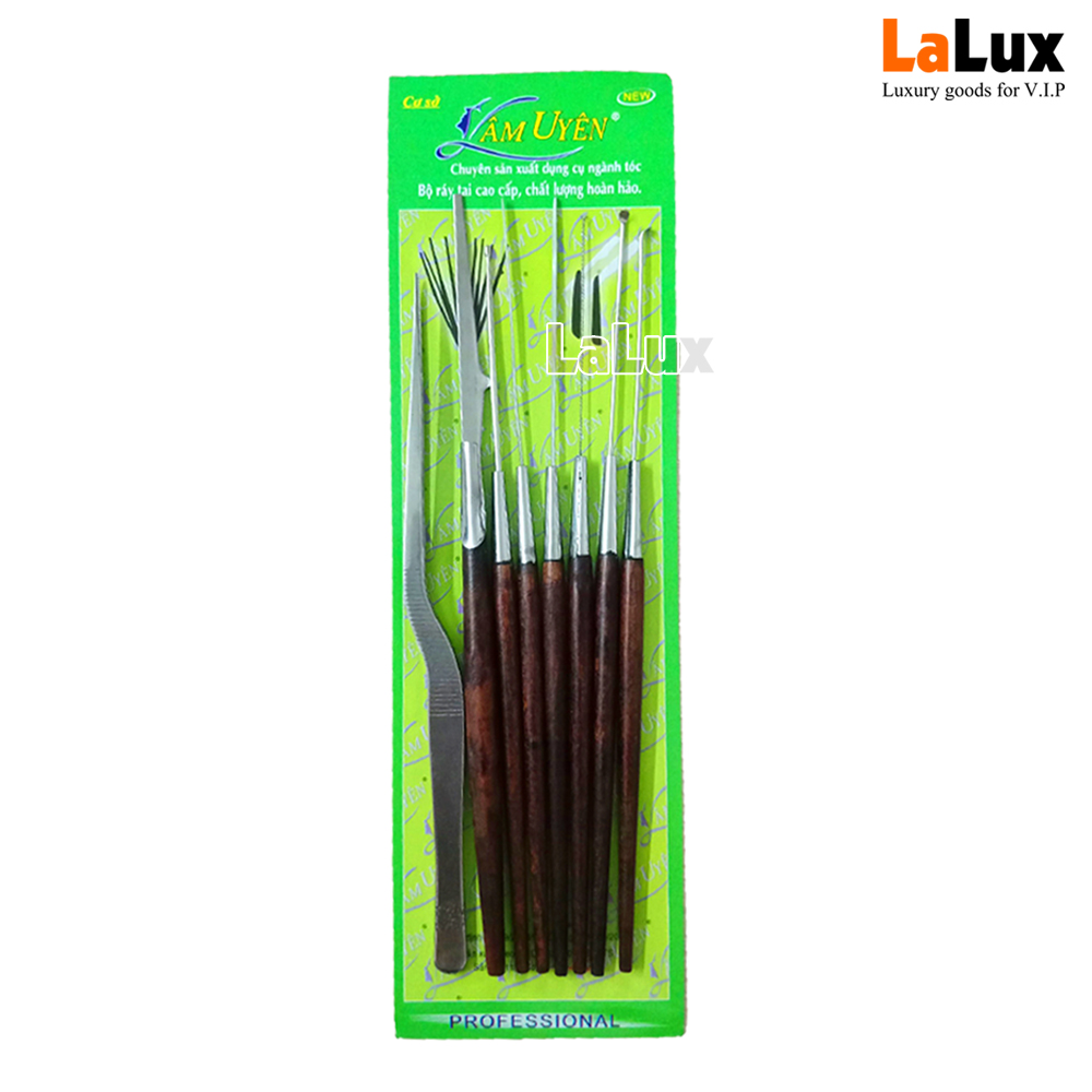 Bộ Lấy Ráy Tai Lâm Uyên 8 Món - Dụng Cụ Lấy Ráy Tai INOX - Hàng Việt Nam Chất Lượng Cao LU8