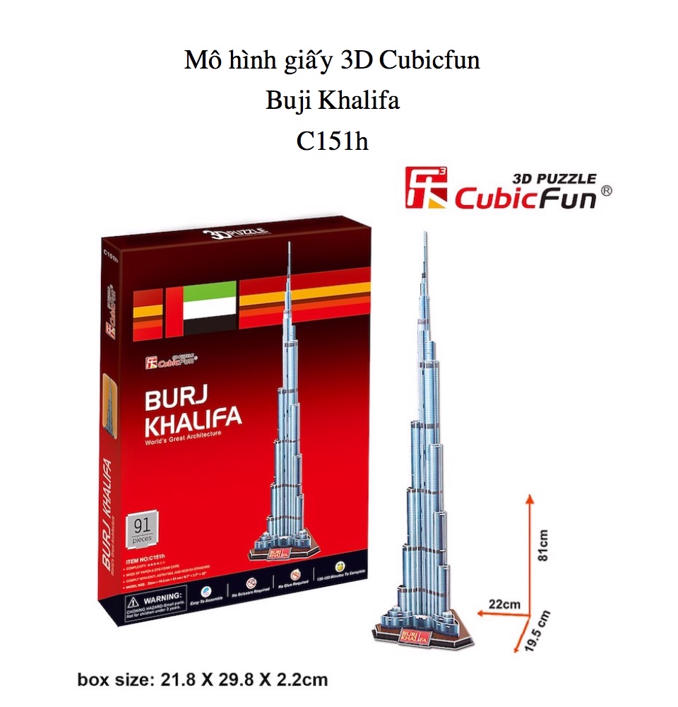 Giảm giá Mô hình giấy 3D CubicFun  Tháp đôi Malaysia  BeeCost