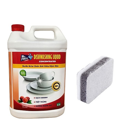 Nước rửa chén bát Mr.Fresh 5L Đào
